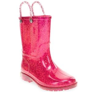 Western Chief Glitter Pink Rain Boots Kids